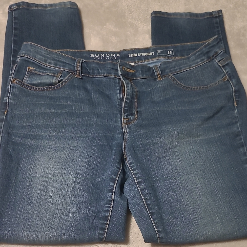 Sonoma Women's Classic Blue Straight Leg Jeans